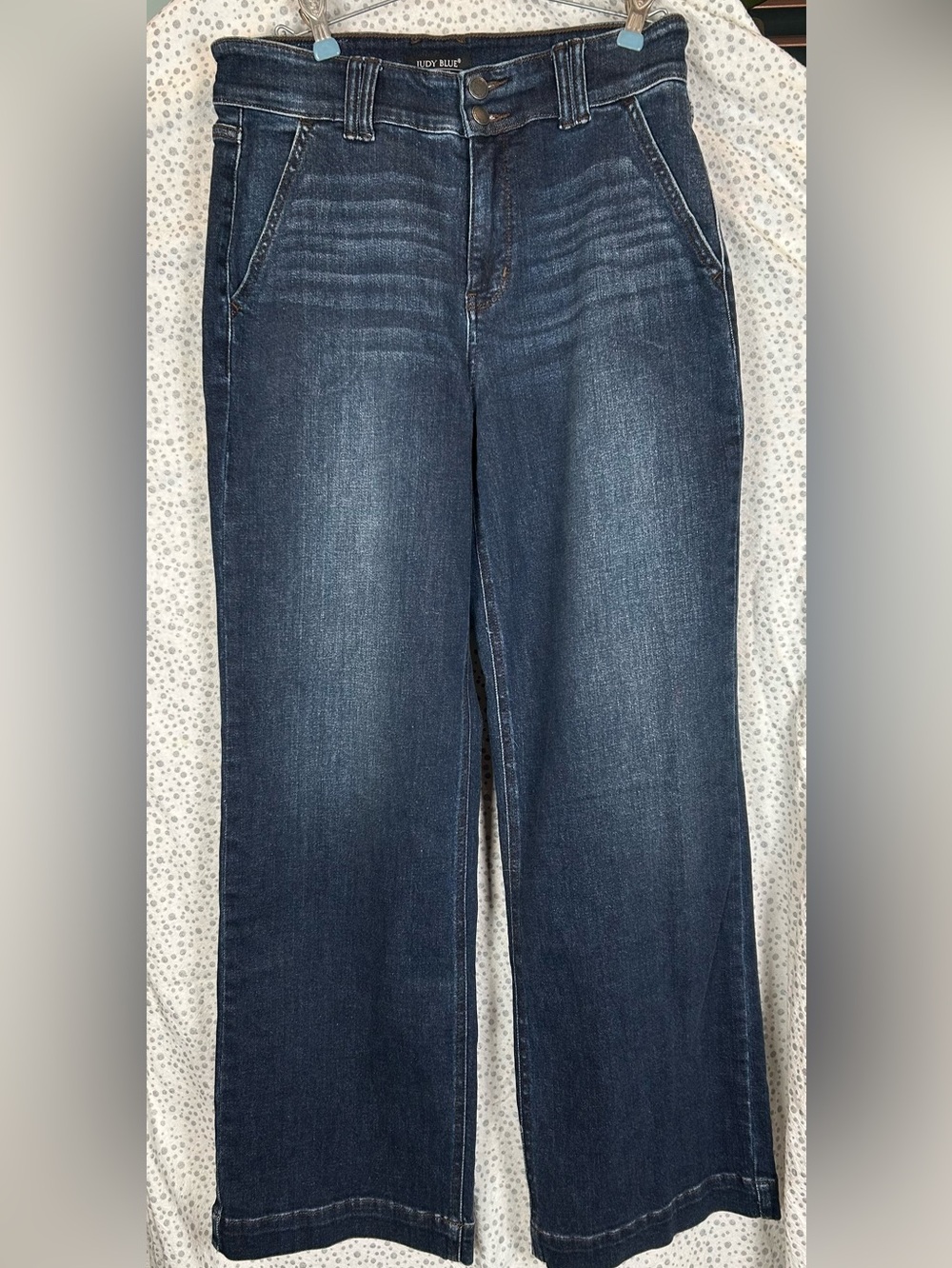 Judy Blue Dark Blue Wide-Leg Jeans